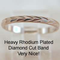 WHOLESALE 12 PIECE LOT 2MM DIAMOND CUT RHODIUM RP WEDDING RING BANDS 