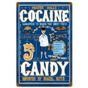  Cocaine Candy Humor Vintage Metal Sign   Victory Vintage 