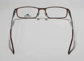 NEW LACOSTE 12030 52 17 140 CLASSIC DESIGN SHINY BROWN EYEGLASSES 