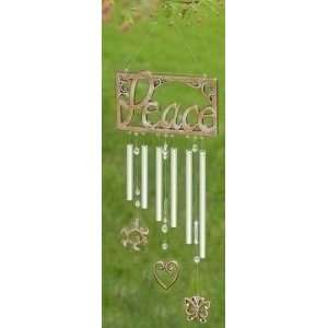  Pack of 2 Gina Freehill Peace Garden Outdoor Wind Chimes 