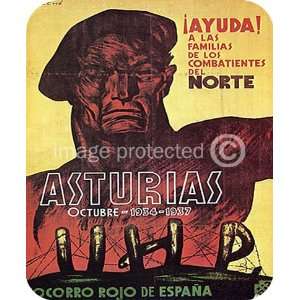   WW2 Spanish Civil War Ayuda Asturias MOUSE PAD