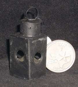 Dollhouse Miniature Spanish Colonial Black Metal Lantern / Lamp 