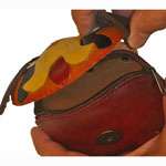 Leather Wristlet Mini Bag, Change/Coin Purse    Dog  
