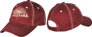 Ford Mustang Hat Cap Wine Color Banner OSFM NWT  