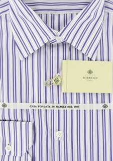 New $425 Borrelli Blue Shirt 15.75/40  