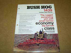 513) Bush Hog Sales Brochure 1439 Disc Harrow  