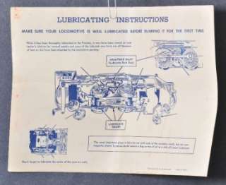 Lionel Lubricating 1465 11 8 52 Instruction Sheet  