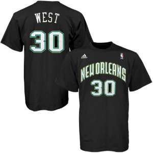   Hornets #30 David West Black Net Player T shirt