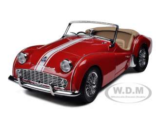   18 scale diecast model car of triumph tr3a red 1 of 1500 produced