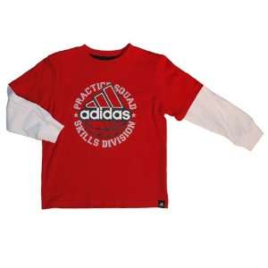  Adidas Fall Boys Long Sleeve Red/White Slider Squad Tee 
