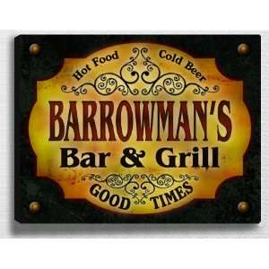  Barrowmans Bar & Grill 14 x 11 Collectible Stretched 