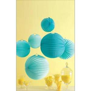    Celebrate Decor Accordion Lanterns 6/Pkg Blue by Martha Stewart