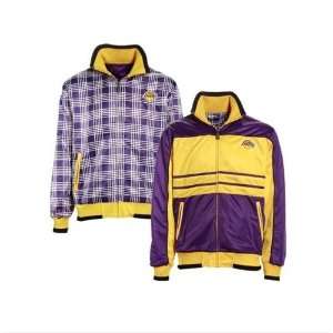  NBA Los Angeles Lakers Reversible Track Jacket Men Size 