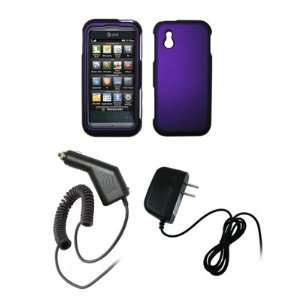 LG Arena GT950   Premium Purple Rubberized Snap On Cover Hard Case 