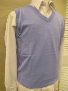   Weight Sweater Vest Solid Design Daniel Ellissa Lt Blue KV 481  