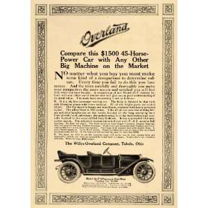  1911 Ad Willys Overland Model 61 T Touring Car Toledo 