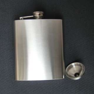 NEW 7oz 18/8 Stainless Steel Hip Flask W/Funnel  