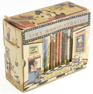 WALT DISNEYS TINY MOVIE STORIES BOOK SET WITH BOX 1950  