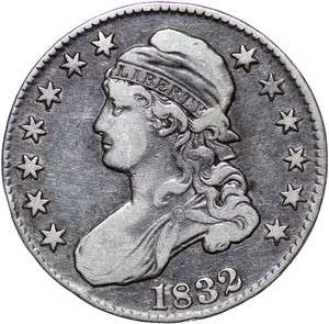 1832 BUST HALF SILVER COIN NICE  