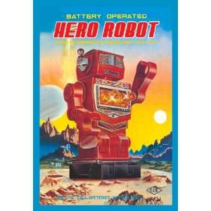  Battery Operated Hero Robot 20X30 Canvas