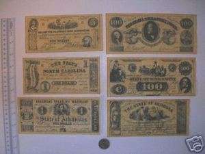 Confederate Currency Civil War, Reproduction A  