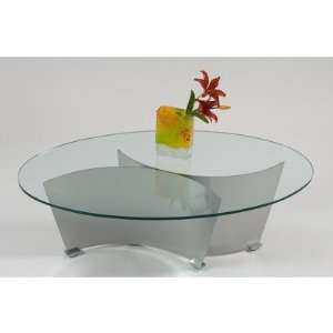   Neo Contemporary Cocktail Table Metal Finish Platinum Toys & Games