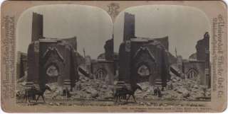 1906 S.F. Earthquake St Patricks Cathedral Stereoview  