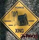 YORKIE Puppy Cut Terrier Dog Crossing XING Yellow SIGN  