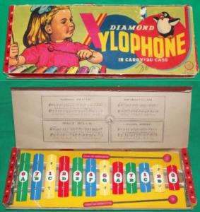 1950 DIAMOND XYLOPHONE CHILDS MUSIC INSTRUMENT TOY GAME  