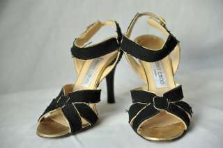   Canvas&Gold Open Toe Strappy Sandal High Heel Pump Shoe 9 39  