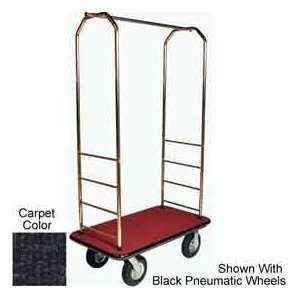  Easy Mover Bellman Cart Brass, Black Carpet, Black Bumper 