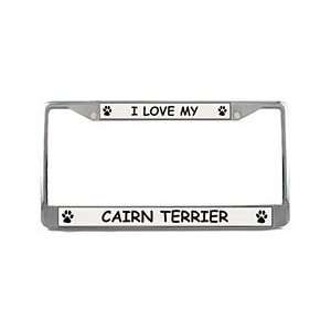  Cairn Terrier License Plate Frame (Chrome) Patio, Lawn 