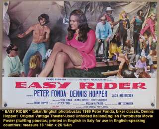 Original * EASY RIDER * 1969 Movie Poster Biker Classic Motorcycle 