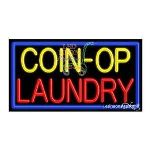  Coin Op Laundry Neon Sign 20 Tall x 37 Wide x 3 Deep 