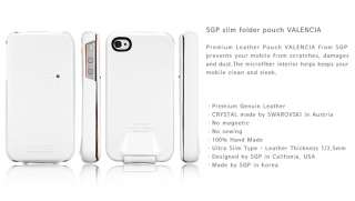 SGP Leather Pouch Case [Valencia WHITE] for iPhone 4S  