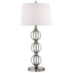  Stacked Steel Open Spheres Table Lamp
