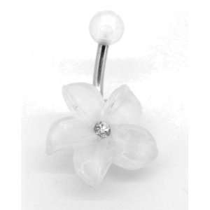 Body Accentz™ Belly Button Ring Navel Flower Body Jewelry 14 Gauge