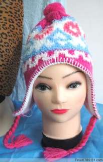 Brand New Lots Stylish Warm Ears Flap Cotton Womens Hat Cap 6Pcs