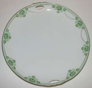 Antique Weimar Porcelain Serving Plater White Green German 10  