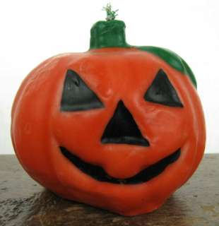 Vintage Old Halloween Pumpkin Jack o Lantern Candle  