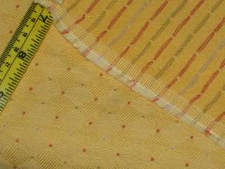 fabric Cotton Embroidered Jacquard Upholstery Yellow Brick Red Sage 