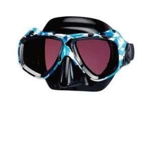 Tinted 2 Lens Low Profile Camo Search M80 Scuba Mask, Freediving 
