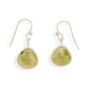  Prehnite French Wire Earrings 925 Sterling Silver Jewelry