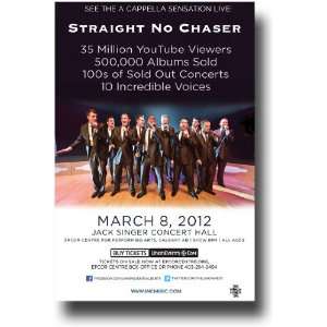   No Chaser Poster   Concert Flyer   6 Pack Tour   Calgary March 2012