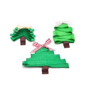   Christmas Tree Hair Clips for Kid Girls and Baby Girls   Green Beauty