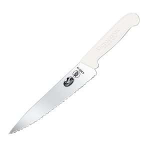 Chefs Knife, 7.50 in., Wavy, White Fibrox Handle  Kitchen 