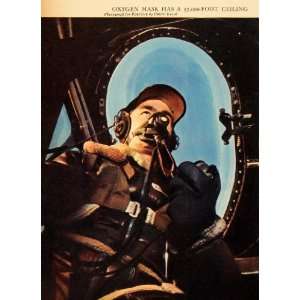  1942 Print Oxygen Mask World War II Dmitri Kessel Aviation 
