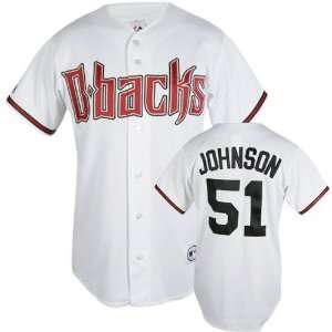 Randy Johnson White Majestic MLB Home Replica Arizona Diamondbacks 