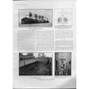  Largest Coal Ship In World Old Print 1905