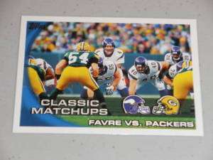 2010 Topps Football 281 Brett Favre vs The Packers  